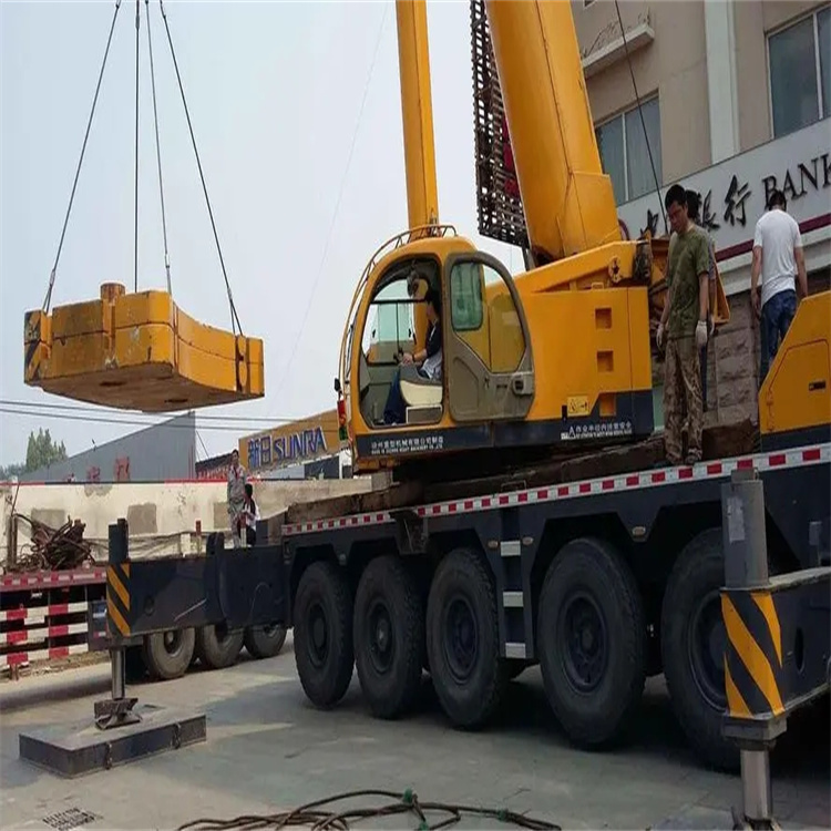 济南历下当地吊车出租|机器吊装|75吨|工厂搬迁服务